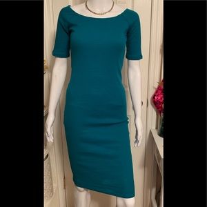 Heart and hips dress teal color